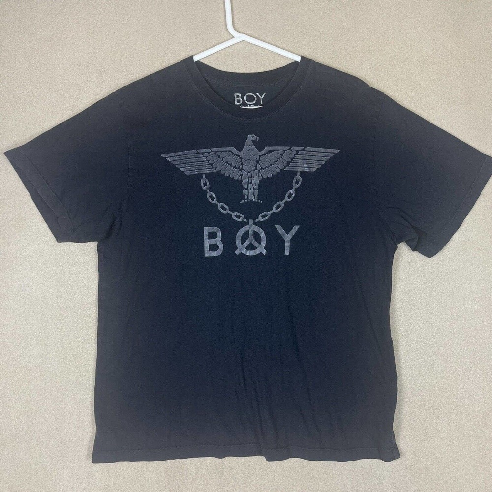 Boy London Mens L‎ Short Sleeve Crew Neck T-Shirt Black Cotton